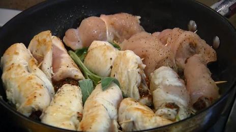 куриные рулетики с оливковой начинкой