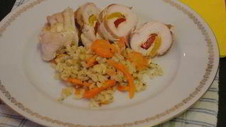 Куриные рулетики со сладким перцем