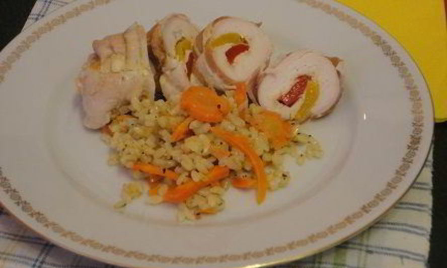 Рецепт куриные рулетики со сладким перцем