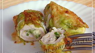 Куриные рулетики в капусте