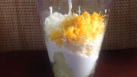 куриные рулеты с бананом и яблочным соусом