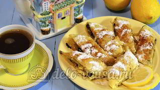 Лимонный рулет с начинкой