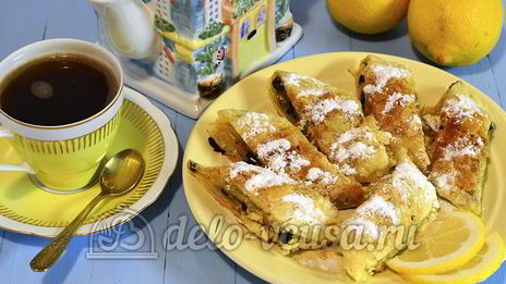 лимонный рулет с начинкой