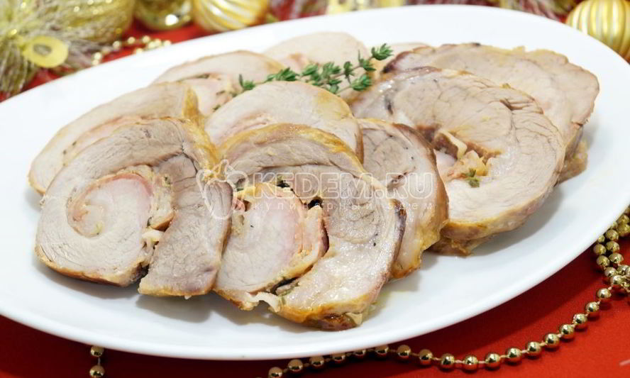 Рецепт мясной рулет с беконом