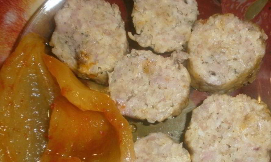 Рецепт мясной рулет с вермишелью на пару