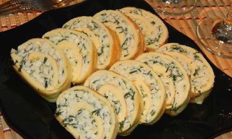 Рецепт нежный рулет из кальмаров