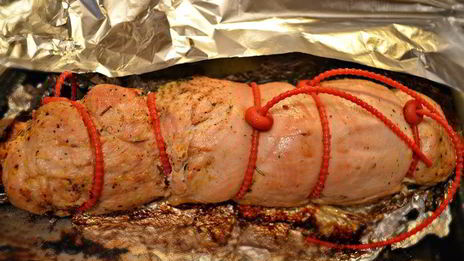 новогодний рулет из индейки