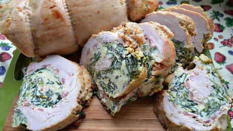 новогодний рулет из индейки