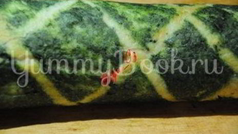 пикантный рулет с ветчиной и перцем