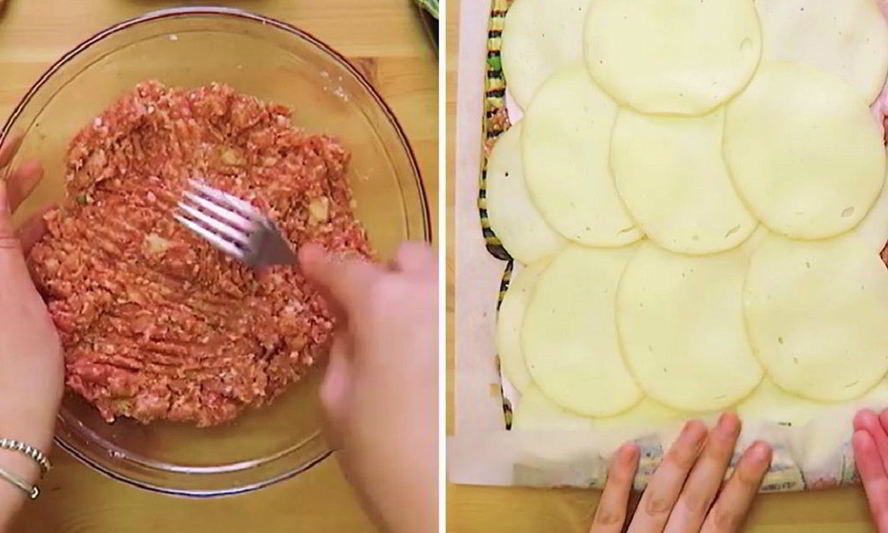 Рецепт рулет из фарша и баклажанов