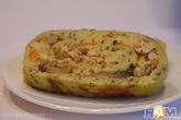 Рулет из кабачка с курицей и грибами
