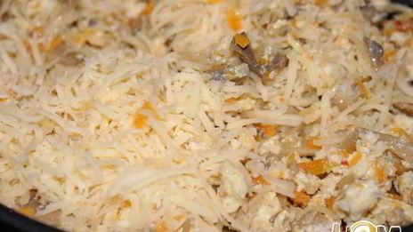 рулет из кабачка с курицей и грибами