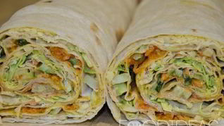 Рулет из лаваша с корейской морковкой