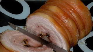 Рулет из пузанины в духовке