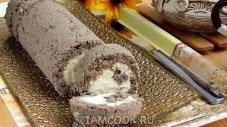 Рулет печеночный с маслом