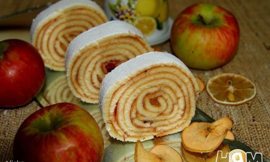 Рецепт рулет с яблоками bolo de rolo