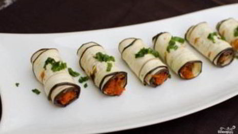 рулетики из баклажанов