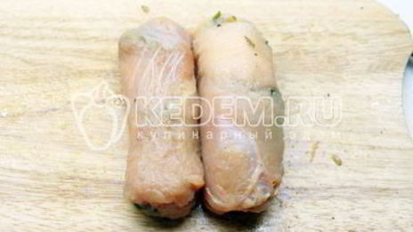 рулетики из грудок куриных