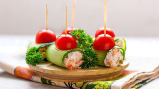 Рулетики из огурцов с начинкой