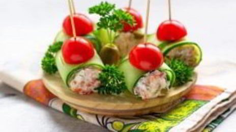 рулетики из огурцов с начинкой