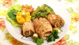 Рулетики с грибами