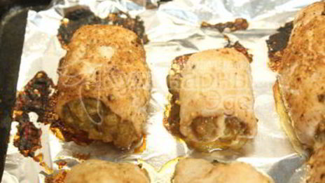 рулетики с грибами