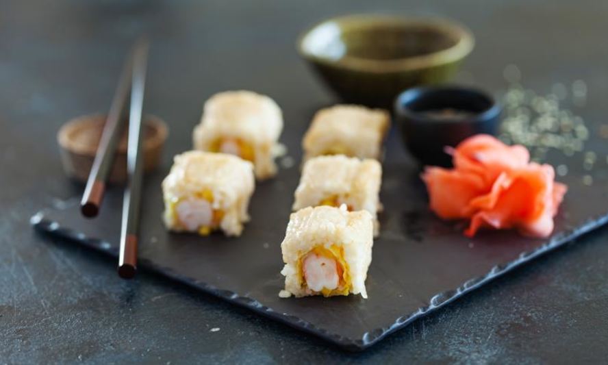 Рецепт рулетики с рисом и креветками