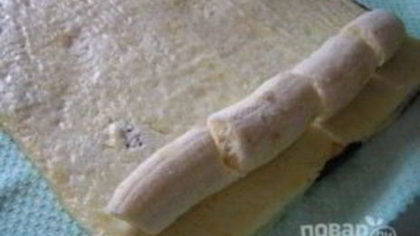 шоколадный рулет с бананом