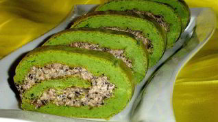 Закусочный рулет Зеленый при зеленый