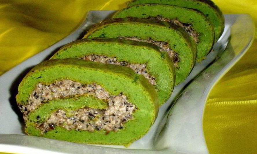 Рецепт закусочный рулет зеленый при зеленый