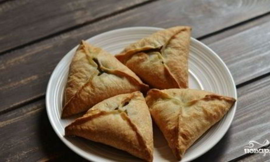 Рецепт самса из слоеного дрожжевого теста