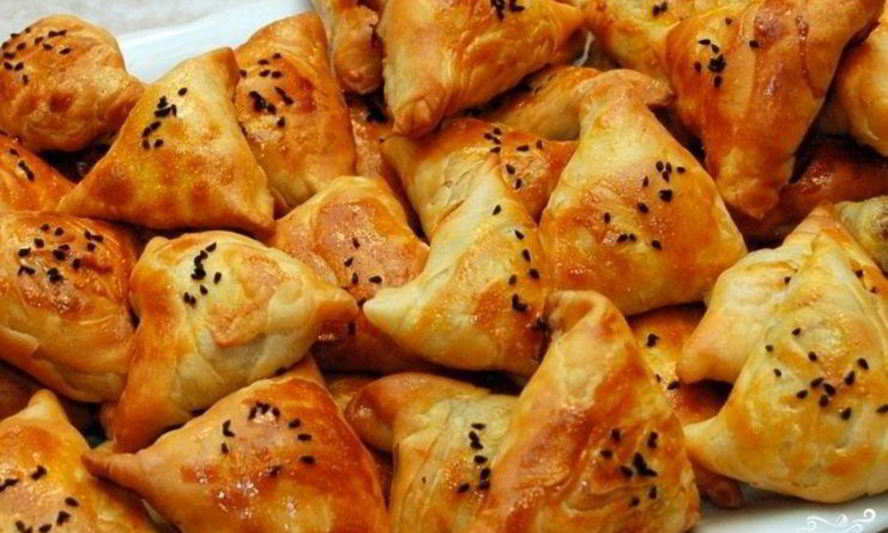 Рецепт самса из слоеного теста с мясом