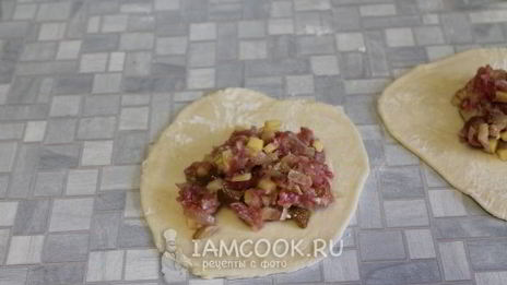 самса с мясом и картошкой