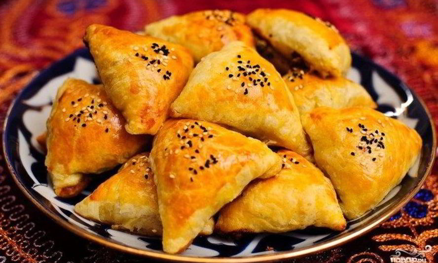 Рецепт самса с тыквой из слоеного теста