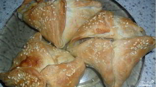 Слоеная самса с мясом