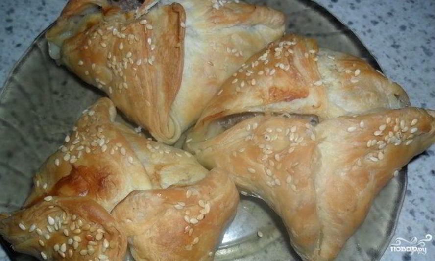 Рецепт слоеная самса с мясом