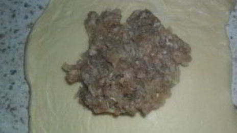 слоеная самса с мясом