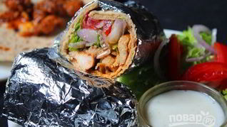 Шаурма по-домашнему с курицей