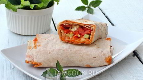 шаурма с колбасой