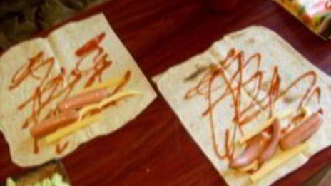 шаурма с сосиской