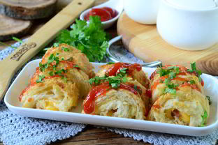 Сосиски в хлебе для тостов