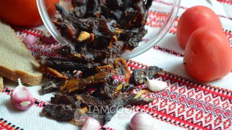 вяленое куриное мясо в сушилке