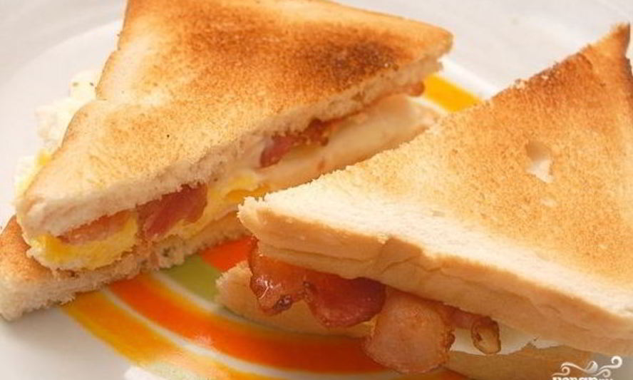 Рецепт сэндвич с беконом и яйцом