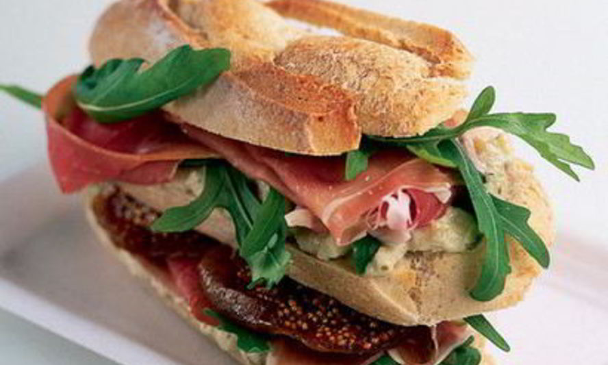 Рецепт сэндвич с ветчиной и инжиром