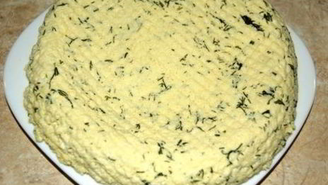 сыр домашний, пряный, с зеленью