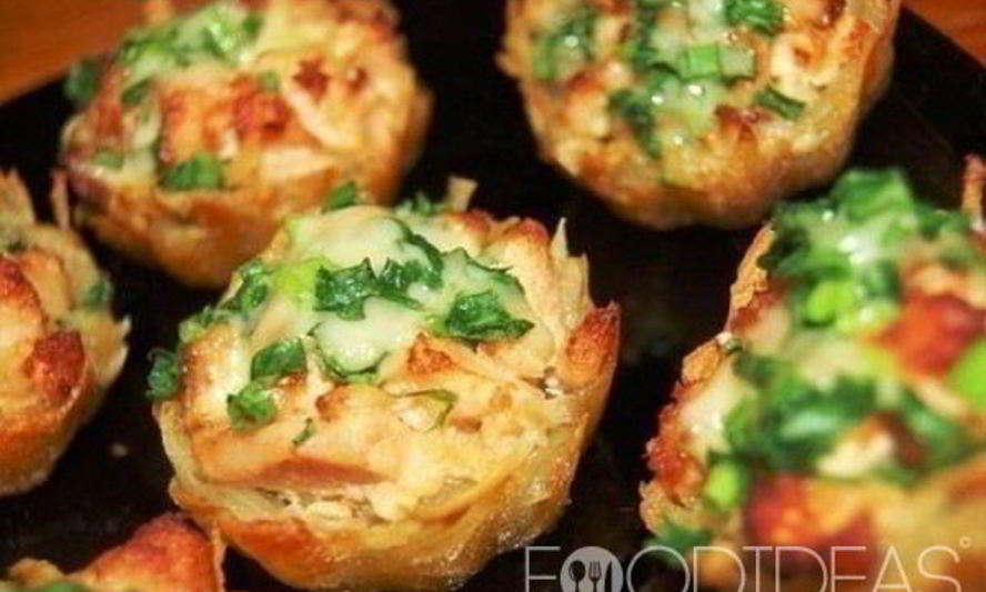 Рецепт картофельные тарталетки с курицей