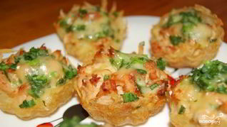 Картофельные тарталетки с начинкой