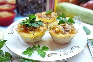 Куриные тарталетки с рисом и овощами