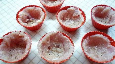 куриные тарталетки с рисом и овощами