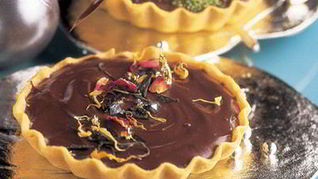 Шоколадные тарталетки с зеленым чаем